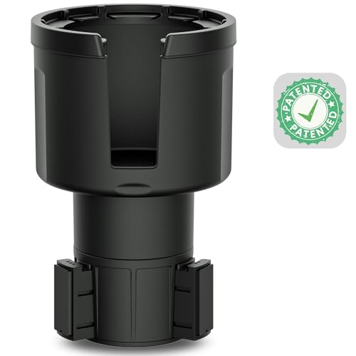 Swigzy Car Cup Holder Expander Adapter for Large Water Bottles - [Patented & Upgraded] - Holds: Hydro-Flask, Yeti, Nalgene, Owala, 32-40oz - Adjustable Expandable Insert Extender - Universal - color: Black, size: Holds 18-40 oz (Standard Base)
