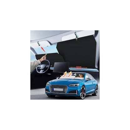 2026 Auto Retractable Car Windshield Sun Shade - Adjustable Front Window Sunshade for UV & Heat Protection - Ideal for Camping Outdoor & Daily Parking (Not Fit Dashboard Bulge)