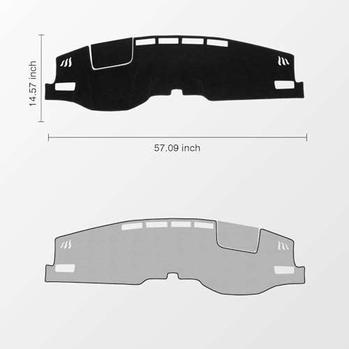 KUST Black Dash Cover for Toyota Venza 2021 2022 2023 2024 (LE, XLE, Limited) Left Hand Driving Polyester Dashboard Cover Non-Slip Center Console Dash Cover Sunshade Windshield No Glare - size: Venza 21-24(black)