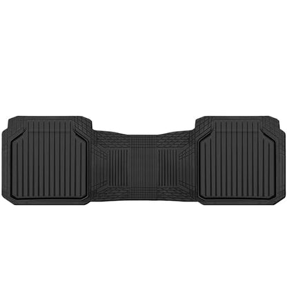 CAR PASS Heavy Duty Rubber Rear Car Mat, Deep Dish Car Floor Mats All Weather, Universal Trim to Fit for SUV Trucks Sedans, Odorless Waterproof Anti-Slip, Easy to Clean Car Mats (Black Rear) - color: rear black