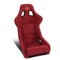 NRG Innovations NRG-FRP-302MAR-PRISMA Universal Fixed Back Bucket Racing Seat for 5-Point Harnesses, Size L, Maroon Alcantara Material, 24" W X 35" H X 18" D - color: Maroon