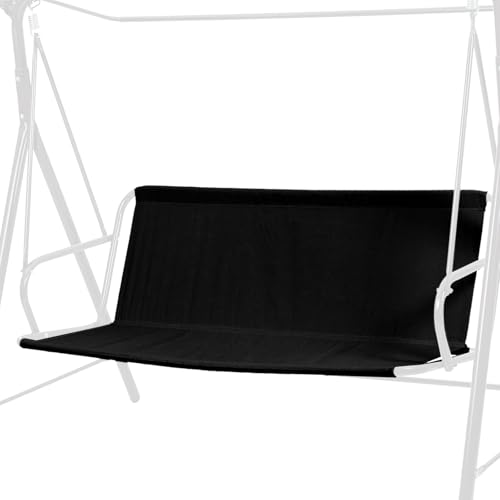 Porch Patio Swing Seat Cover Replacement,600D Thickened Oxford Waterproof Swing Replacement,Cushion Protection,Outdoors Covers Seater for Bench,Seats Swings 3-Seat Garden (Black, 58.2x19.7x19.7 inch) - color: Black, size: 58.2x19.7x19.7 inch