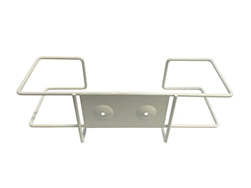1 Each | Disposable Glove or Tissue Box Holder, Wire Rack, Wall Mounted Universal Box Holders, for Larger Sized Single Boxes, White - 1 Glove Box Holder