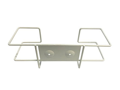 1 Each | Disposable Glove or Tissue Box Holder, Wire Rack, Wall Mounted Universal Box Holders, for Larger Sized Single Boxes, White - 1 Glove Box Holder