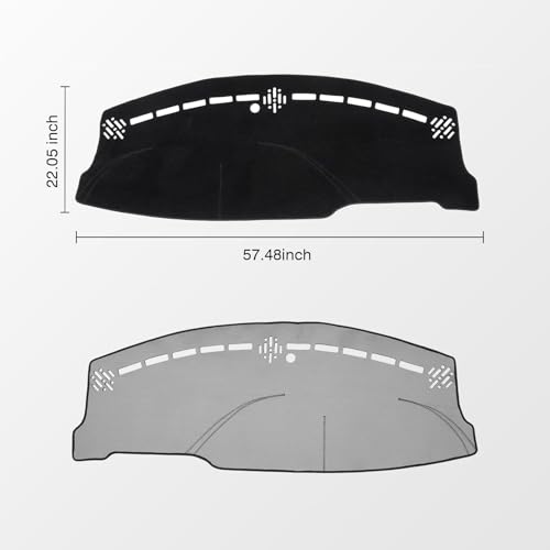 KUST Black Dash Cover for Dodge Charger 2011-2022 2023 Left Hand Driving Polyester Dashboard Cover Non-Slip Center Interior Accessories for Charger Custom Fit Dash Mat Sunshade No Glare - size: Charger 11-23(Black)