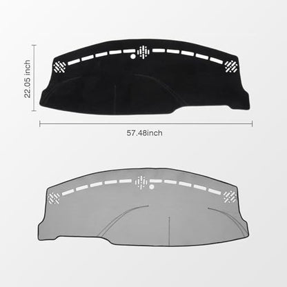KUST Black Dash Cover for Dodge Charger 2011-2022 2023 Left Hand Driving Polyester Dashboard Cover Non-Slip Center Interior Accessories for Charger Custom Fit Dash Mat Sunshade No Glare - size: Charger 11-23(Black)