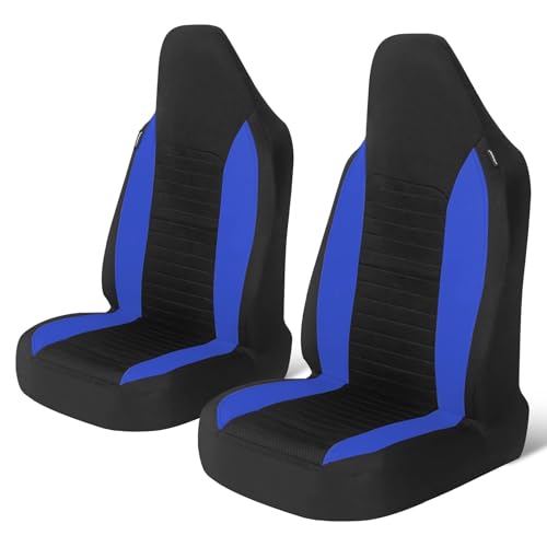 AUTOYOUTH Car Seat Covers - Bucket Seat Cover Seat Achieve The Perfect Combination of Style and Protection with Universal Fit Seat Covers for Sedan, Truck, SUV(Black Blue)… - color: Black & Blue