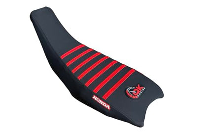 Seat Cover - Compatible Fit for Hond@ 2004-2018 TRX450 TRX 450R TRX 450 R TRX 450ER TRX 450 ER Quad (Black/Red) - color: Black/Red