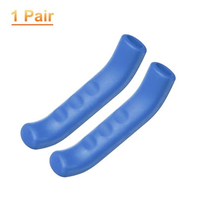 HARFINGTON 1 Pair Bike Brake Lever Cover Silicone Brake Lever Grip Protector Anti-Slip Brake Handle Protection Covers Sleeve for Mountain Road Bike Cycling, Blue - color: Blue