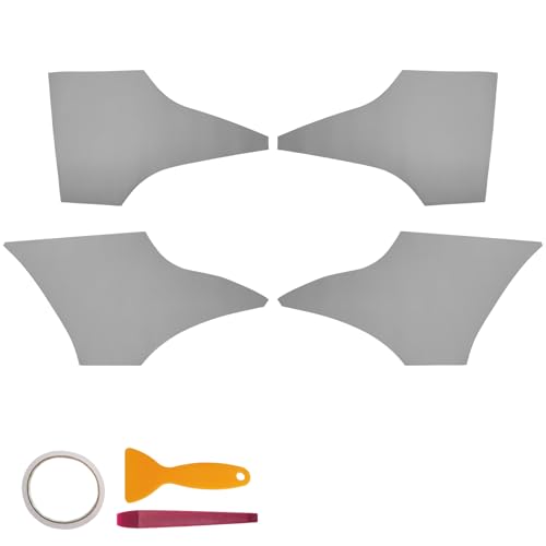 4PCS Door Panel Armrest Cover Compatible with Toyota Corolla 2009-2013 Front and Back Vinyl Leather Insert Cards Protector Trim Gray (Only Leather Part)