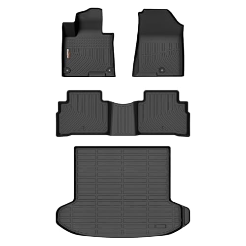 Binmotor-All Weather Car Floor Mats and Cargo Liner Set for Kia Sportage Hybrid 2025 2024 2023(Not Fit Plug-in Hybrid), Waterproof TPE Car Mats for Sportage Hybrid Accessories-Black - style: 2) Car Mats for Kia Sportage Hybrid (2023-2025)