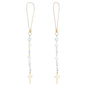 2pcs Cross Car Hanging Ornament Sun Catcher Rearview Mirror Charm Car Mirror Pendant with Heart Star Shell Beads Cross Crystal Bead Hanging Accessories for Bag Window Car Mirror Garden