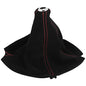 Car Shift Boot Cover Universal Gear Shift Knob Boot Dust Cover Suede Black with Red Line