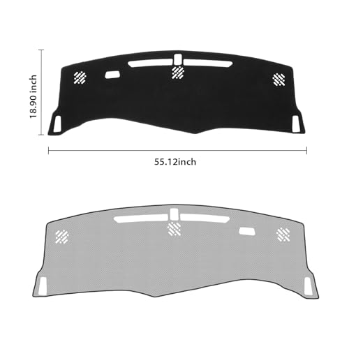 KUST Black Dash Cover for Chevrolet/Chevy Equinox 2025 2026 (Not fits for Equinox EV) Polyester Dashboard Cover Non-Slip Interior Accessories for Equinox Custom Fit Dash Mat No Glare - size: For Equinox 25-26