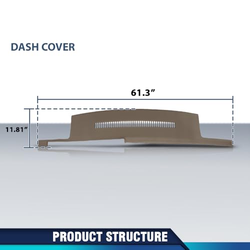 PIT66 TPE Dash Cover Dashboard Panel Compatible with Chevy Blazer Suburban GMC Yukon C1500 C2500 C3500 1988 1989 1990 1991 1992 1993 1994 Beige - size: 1988-1994 Chevy/GMC(Beige)