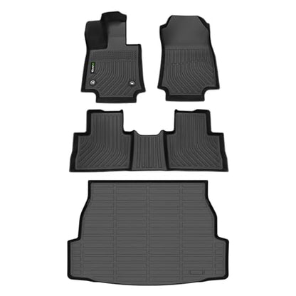 All Weather Car Floor Mats & Cargo Liner for RAV4 2019-2024 2025 (No Hybrid Models) Custom Fit Full Set Accessories - Black - style: 6) For RAV4 2019-2025 Set