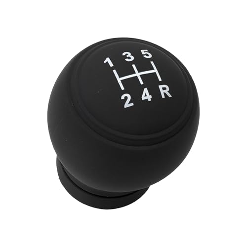 Car Gear Shift Knob Cover, 5 Speed Right Round Gear Shift Knob Covers, Silicone Anti Skid Protector, Universal Interior Accessories for Most Vehicles (Black)