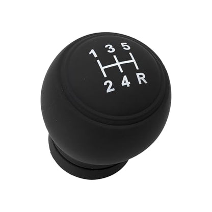 Car Gear Shift Knob Cover, 5 Speed Right Round Gear Shift Knob Covers, Silicone Anti Skid Protector, Universal Interior Accessories for Most Vehicles (Black)