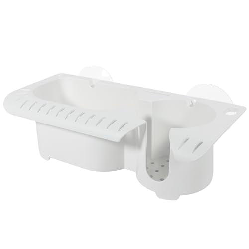 Five Oceans Boat Storage Organizer and Drink Caddy,Suction Cup Drink Holder w/Drainage Holes, Console Organizer w/Knife, Pliers, and 16 Lure Holders, Heavy-Duty ABS Plastic - FO4784