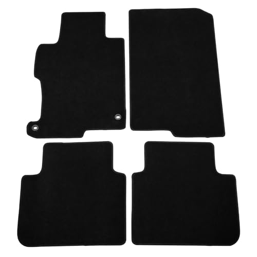 Floor Mats Compatible with 2013-2017 Honda Accord Sedan, Factory Fitment Carpet Front & Rear Black 4PC Nylon by IKON MOTORSPORTS, 2014 2015 2016