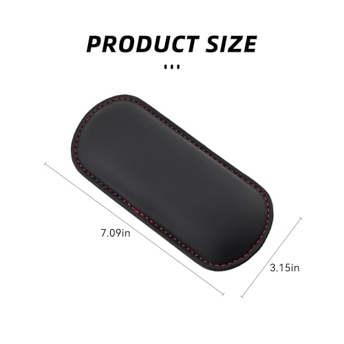 Car Center Console Knee Leg Elbow Cushion Pad, Soft Leather Door Armrest Foot Care Thigh Support Comfort Pillow, Auto Interior Accessories for Knee Pain Relief (Black/Red)