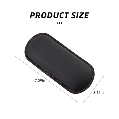 Car Center Console Knee Leg Elbow Cushion Pad, Soft Leather Door Armrest Foot Care Thigh Support Comfort Pillow, Auto Interior Accessories for Knee Pain Relief (Black/Red)