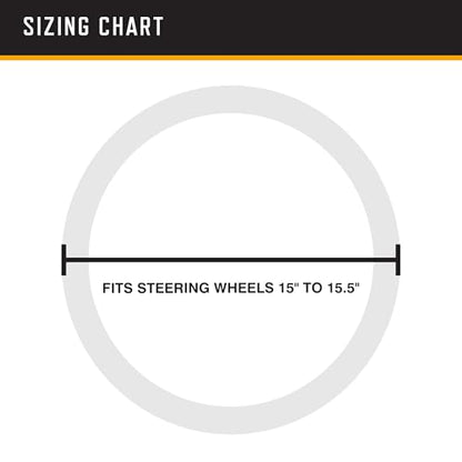 Browning Universal Fit Steering Wheel Cover for Car, Truck, and SUV, Durable Steering Wheel Protection, Chevron (Heather Black SIOC)