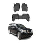 OMAC Premium Floor Mats for Nissan Pathfinder 2005-2012 Car Mats All Weather 3D Custom Fit Rubber Mat Waterproof Odorless TPE Floor Liners Laser Measured Non-Slip (Black)