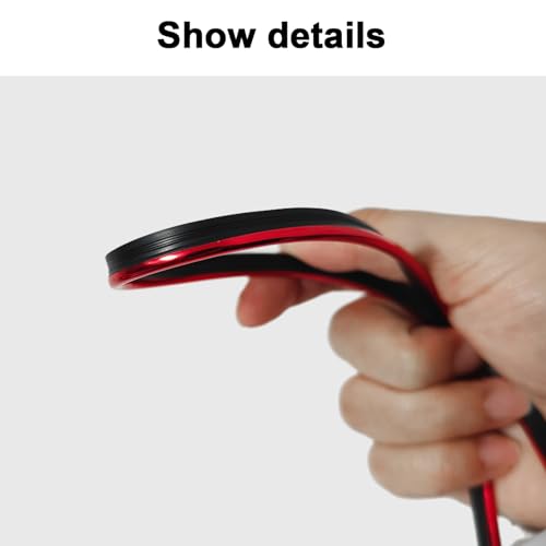Car Interior Moulding Trim Strips 16.4ft /5M Universal Car Decoration Pinstriping Filler Insert Strips Styling Dashboard Decorative DIY Flexible Strip Garnish Accessory with Installing (Red)