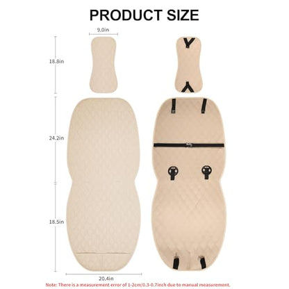 ENOGE Linen Car Seat Covers Front Seat Covers Breathable Cloth Fabric Car Seat Protector Universal Fit Most Automotive, Van, SUV, Trucks (Beige, 2 Front) - color: Linen-Beige-2