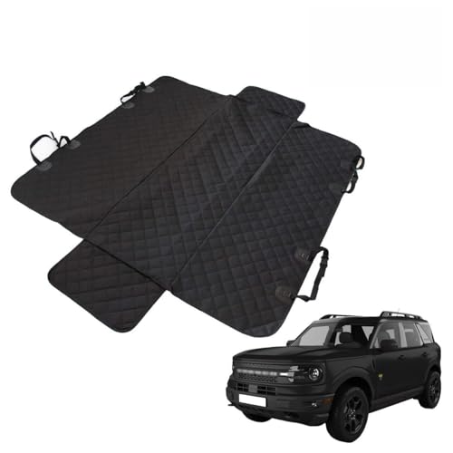 for Bronco Sport/Bronco Rear Pet Seat Cover, Waterproof Scratch Proof Nonslip Pet Dog Back Seat Covers Hammock Come with Belt Dog Chain & Lint Brush