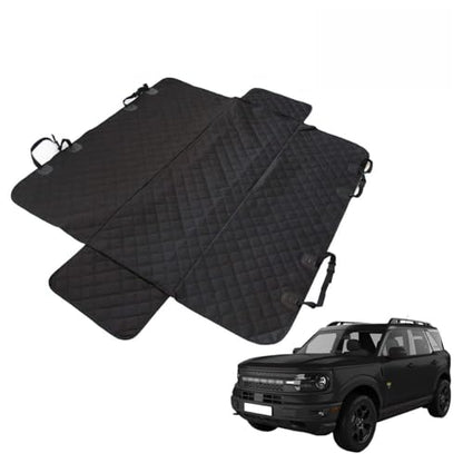 for Bronco Sport/Bronco Rear Pet Seat Cover, Waterproof Scratch Proof Nonslip Pet Dog Back Seat Covers Hammock Come with Belt Dog Chain & Lint Brush