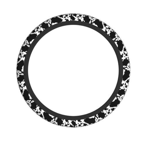 Cow Steering Wheel Covers Non Slip Neoprene Steering Wheel Protector Cover Universal 15 Inch for Men Women Car Truck - color: Cow Print
