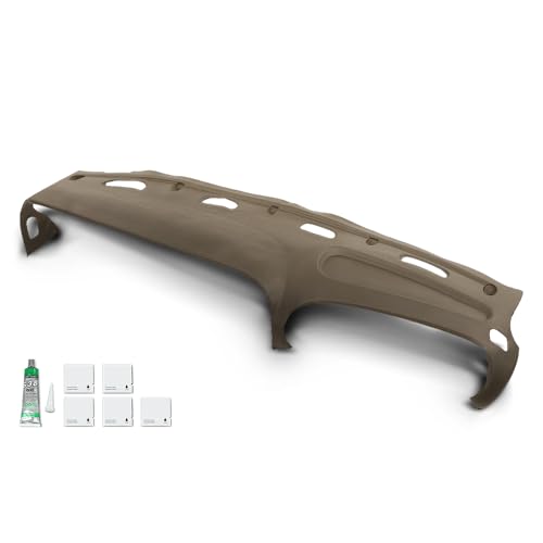 PIT66 TPE Dash Cover Dashboard Bezel, Fit Dodge Ram 1500 (submodel: Laramie, Sport, ST, WS) 1998-2001, Fit Ram 2500 3500 Base 1998 1999 2000 2001 2002 Instrument Panel (Beige) - size: 1998-2002 Dodge Ram (Beige)