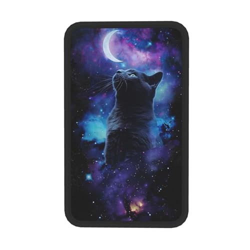 Universal Car Center Console Cushion Pad, Cute Cat and Moon Soft Waterproof Car Center Console Cover Auto Armrest Seat Box Cover Protector for Most Vehicle SUV Truck Car - color: Cute Cat And Moon