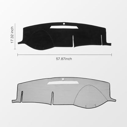 KUST Black Dash Cover for Chevy Chevrolet Impala 2006-2013/Impala Limited 2014-2016 Non-Slip Dashboard Cover Interior Accessories for Impala Custom Fit Dash Mat Sunshade No Glare - size: 57.87"×17.32"(Chevrolet Impala 06-13)