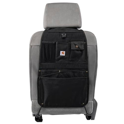 Carhartt Universal Nylon Duck Automotive Seat Back Organizer, Organization for Work and Kids, Black