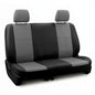 FH Group Car Seat Covers Classic PU Leather Split Bench Car Seat Cover – Universal Fit for Cars Trucks & SUVs (Black/Gray) - color: Gray Black, size: Rear Set