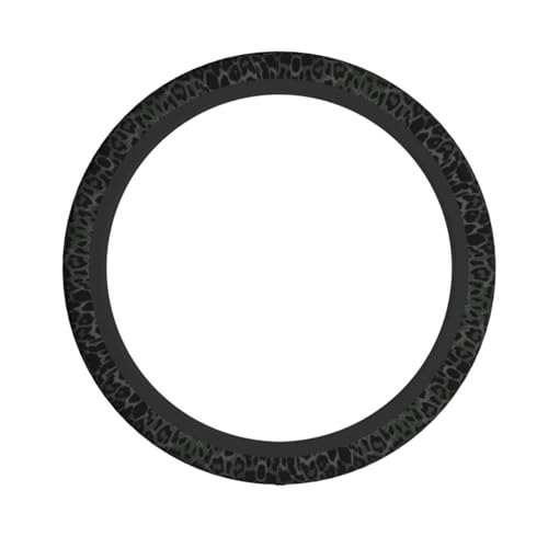 Leopard Steering Wheel Covers Non Slip Neoprene Steering Wheel Protector Cover Universal 15 Inch for Men Women (Black Green Grey) - color: leopad