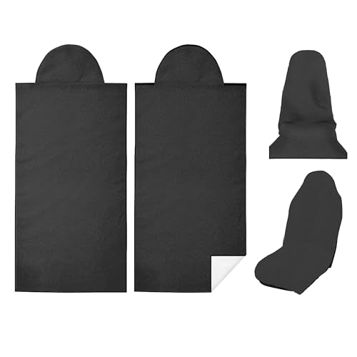 Car Seat Towel Cover After Gym, Car Seat Cover Towel – Sweatproof, Washable, Non-Slip Cover for Cars, SUVs (2 Pack, Black) - color: Black