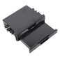 Car Radio Storage Box Single Din Radio Pocket 2 in 1 Car Radio Storage Box Multi Purpose ABS Universal 1DIN 2 Layer Black Cup Holder for Collecting Items