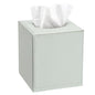 Sumnacon Tissue Box Cover Square Tissue Box Stylish PU Tissue Box Holder with Magnetic Bottom, Leather Cube Tissue Cover for Living Room Bathroom Bedroom Table Desk Home Office Car, Light Green - color: Green