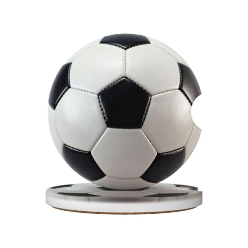 Football 2 Pack Car Cup Holder Coasters Absorbent Ceramic Drink Coasters 2.56" Universal Anti Slip Cup Mat with Non-Scratch Cork Base and Finger Notch Auto Accessories Interior for Women Men - color: Brown