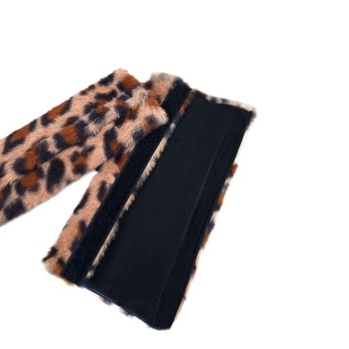 2 Pack Seat Belt Cover Pad, Soft Plush Leopard Print Seatbelt Straps Covers Seat Belt Shoulder Pads Car Interior Accessories for Car, Backpack