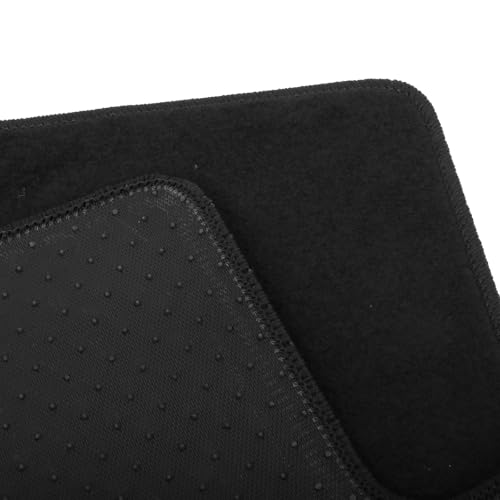 IKON MOTORSPORTS, Nylon Car Floor Mats Compatible with 2018-2025 Alfa Romeo Stelvio, OE Style Black Driver Passenger Car Carpets, Front Rear 4PCS Full Set
