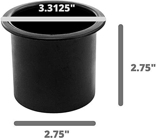 2 Cup Holders Plastic Recessed Insert for Boat RV Car Truck Sofa Game Table and More