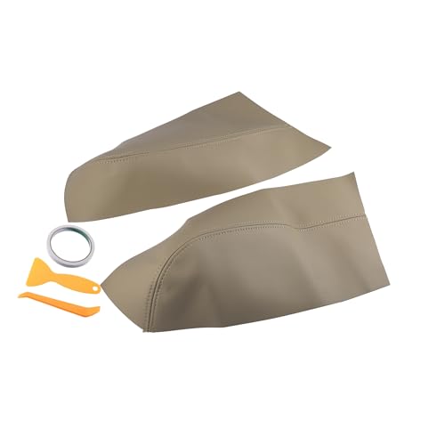 ACROPIX Car Rear Door Panel Armrest Cover Interior Door Trims for Honda Pilot 2009-2015 Beige 1 Pair Car Parts