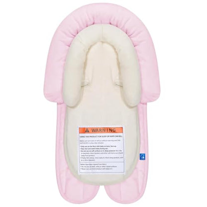 COOLBEBE New 2-in-1 Babybody Supports for Baby Newborn Infants - Extra Soft Stroller Cushion Pads Car Seat Insert, Seasons, Pink - color: Pink-1
