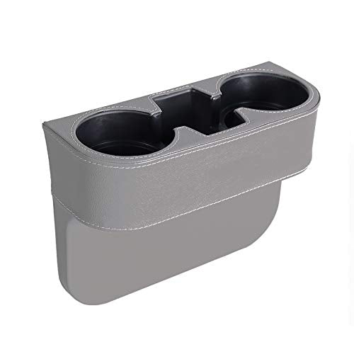 Car Seat Organizer Cup Drink Holders Multi Functional Gap Filler Storage Box Insert Organization Helps Reduce Distracted Driving&Holds Phone Mount Mug Bottle Cellphone (PUBD-Gray) - color: PUBD-Gray