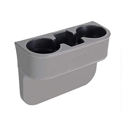 Car Seat Organizer Cup Drink Holders Multi Functional Gap Filler Storage Box Insert Organization Helps Reduce Distracted Driving&Holds Phone Mount Mug Bottle Cellphone (PUBD-Gray) - color: PUBD-Gray
